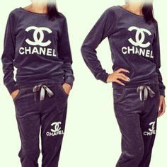 red coco chanel sweatsuit|chanel cropped sweater.